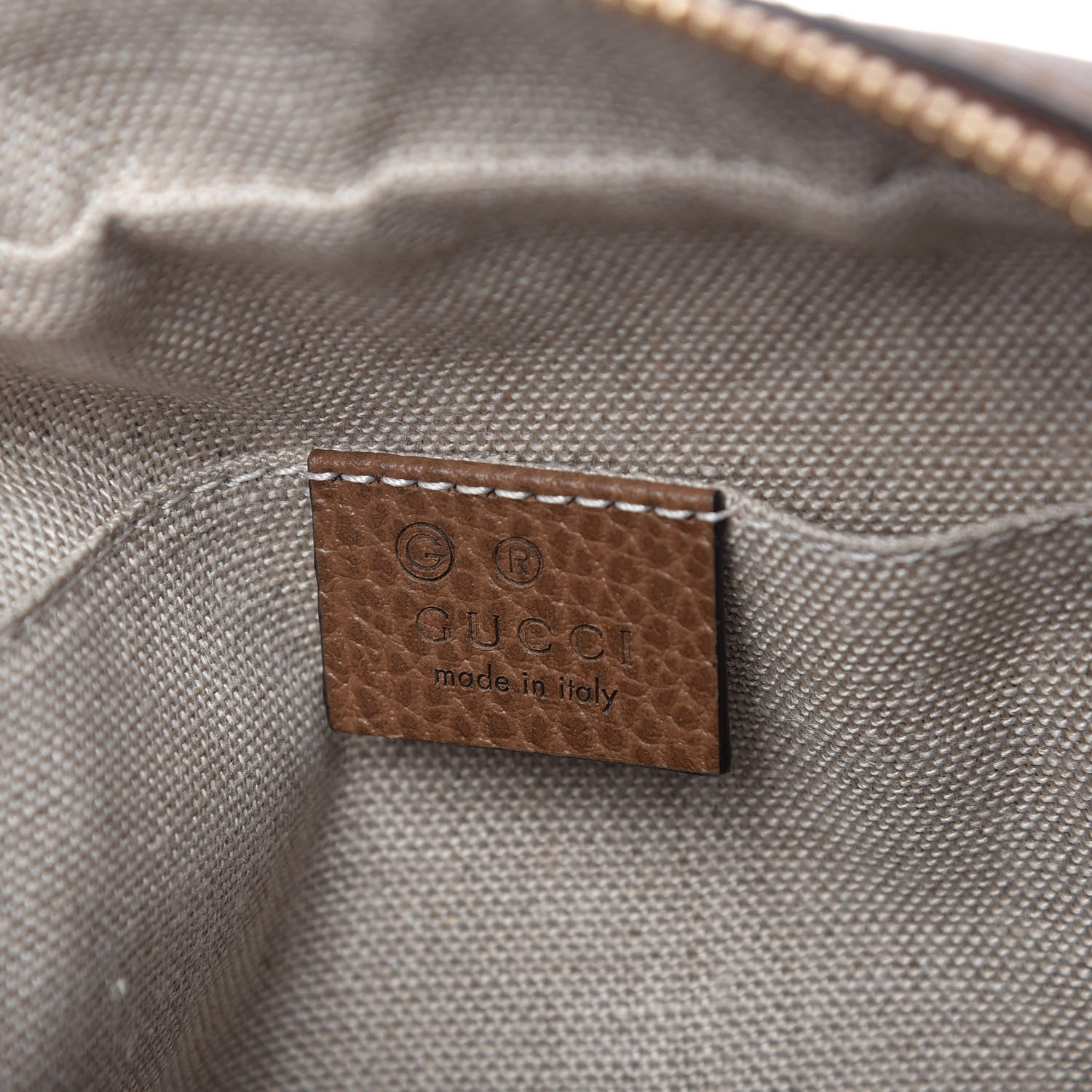 Gucci Monogram Mini Bree Messenger Bag Beige Tabacco 8 of 10