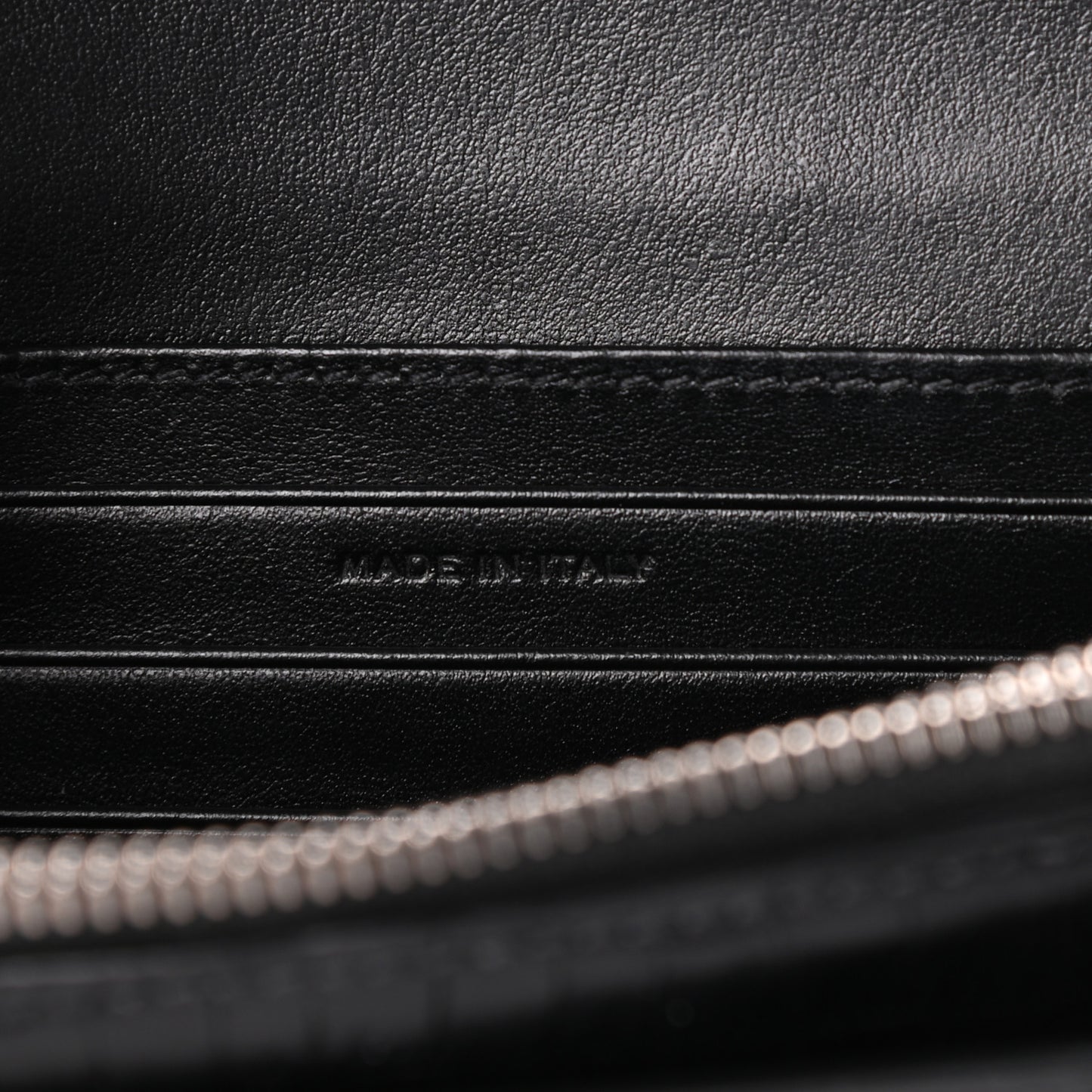 Calfskin Crocodile Embossed Monogram Sunset Chain Wallet Black