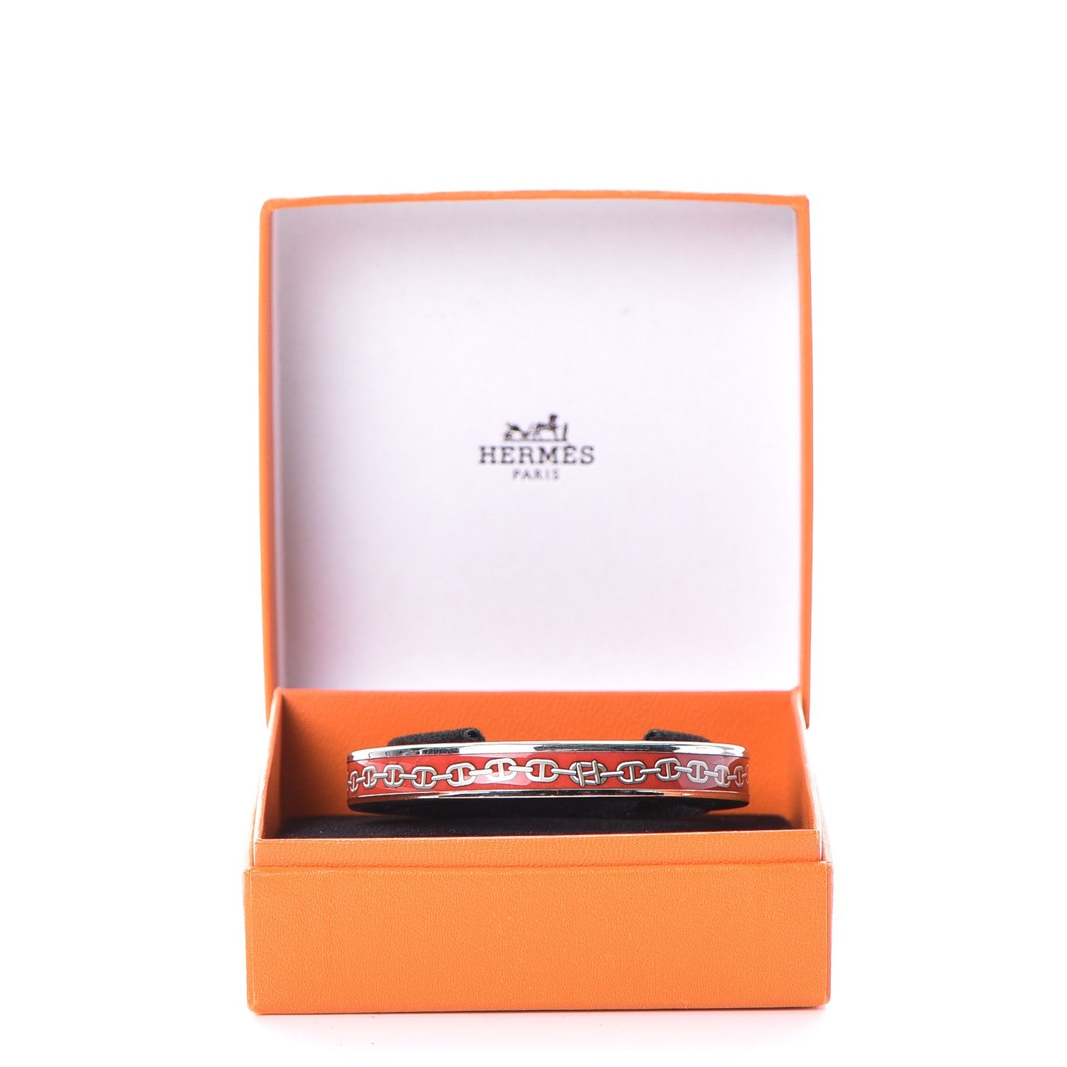 Hermes Enamel Printed Narrow Chaine d'Ancre Bracelet 65 6 of 6