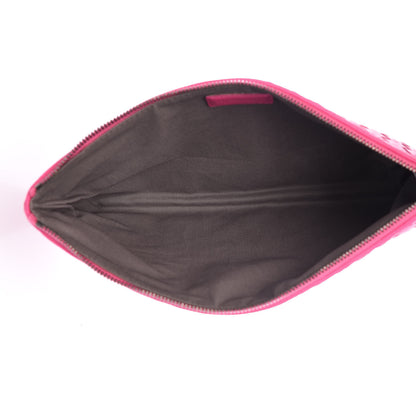 Bottega Veneta Nappa Intrecciato Flat Zip Pouch Rosa Shock 6 of 13
