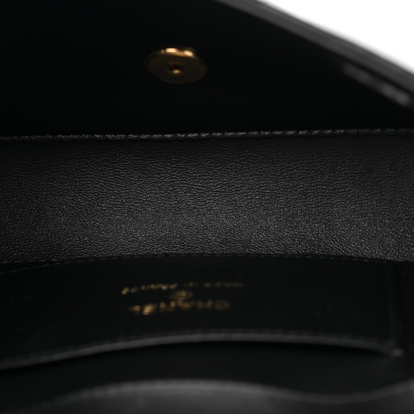 Lambskin Quilted Tab Mini Flap Black
