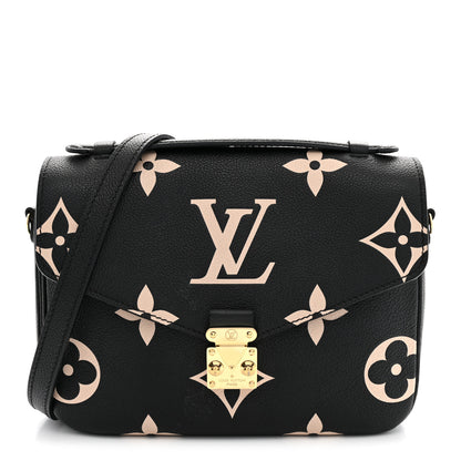 Louis Vuitton Empreinte Monogram Giant Pochette Metis Black Beige 1 of 13