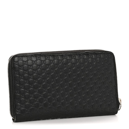 Gucci Microguccissima Large Zip Around Organizer Wallet Black 3 of 9