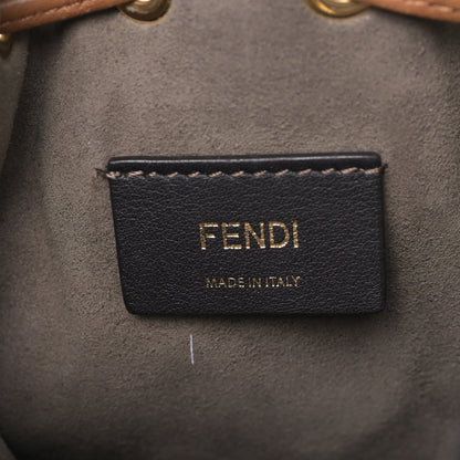 Fendi Vitello Liberty F is Fendi FF 1974 Embossed Mini Mon Tresor Bucket Bag Caramello 6 of 9