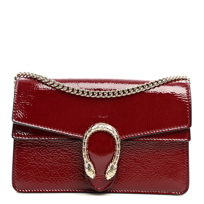 Gucci Crinkled Patent Mini Dionysus Shoulder Bag Rosso Ancora Red 1 of 10
