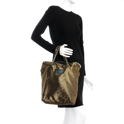 Louis Vuitton Metallic Jacquard Double Jeu Tote Gold 2 of 7