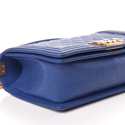 Chanel Caviar Quilted Medium Boy Flap Dark Blue 5 of 10