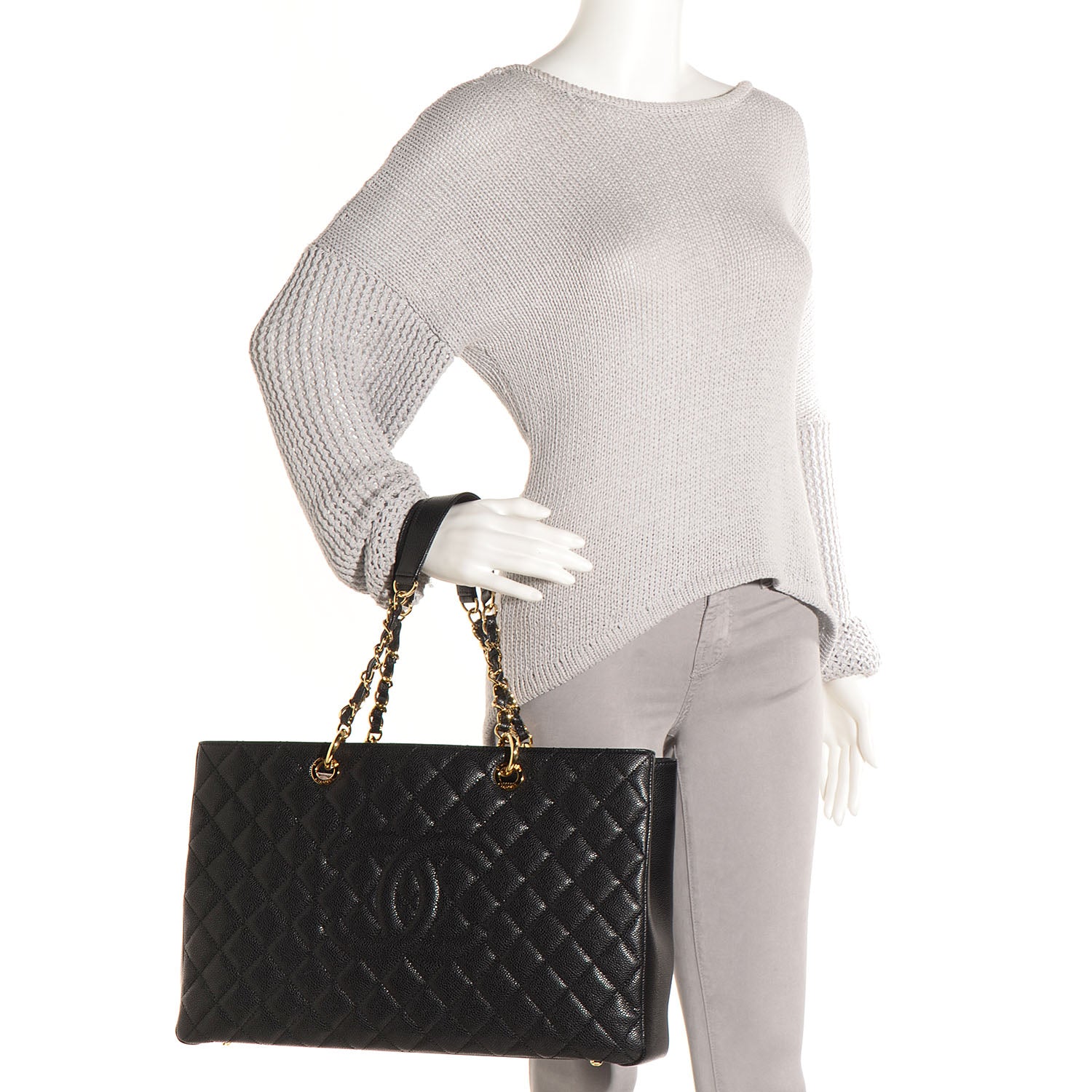 Chanel Caviar XL Grand Shopping Tote GST Black 2 of 8