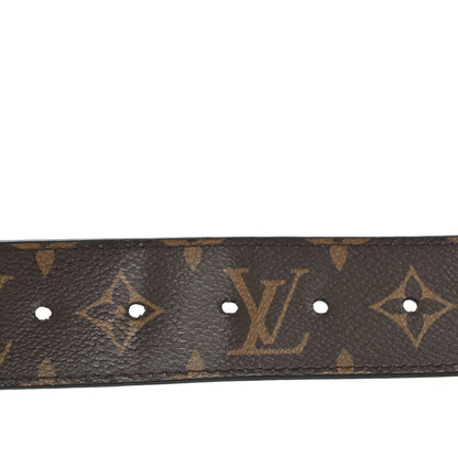 Louis Vuitton Calfskin Monogram 40mm LV Initiales Reversible Belt 80 32 Black 4 of 9