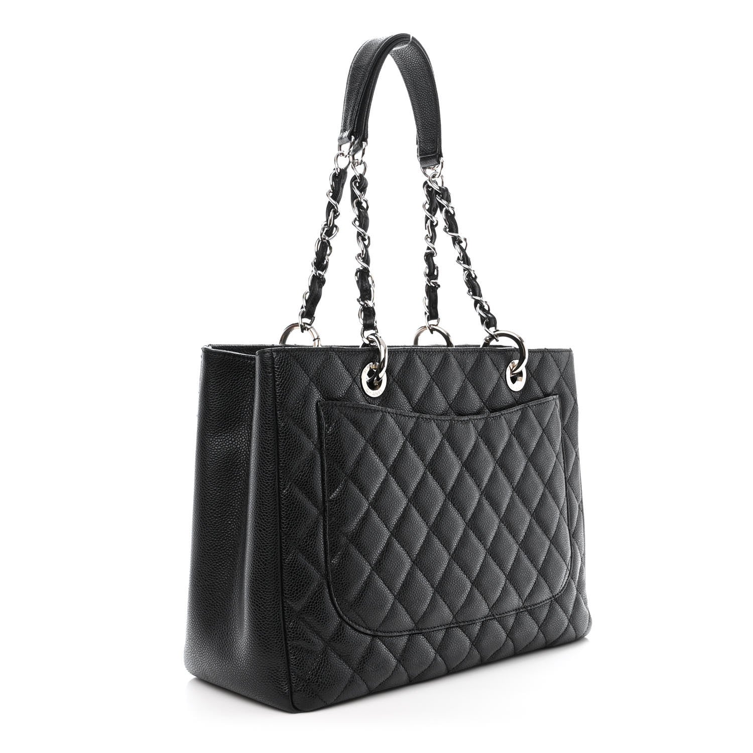 Chanel Caviar Quilted Grand Shopping Tote GST Black 3 of 12