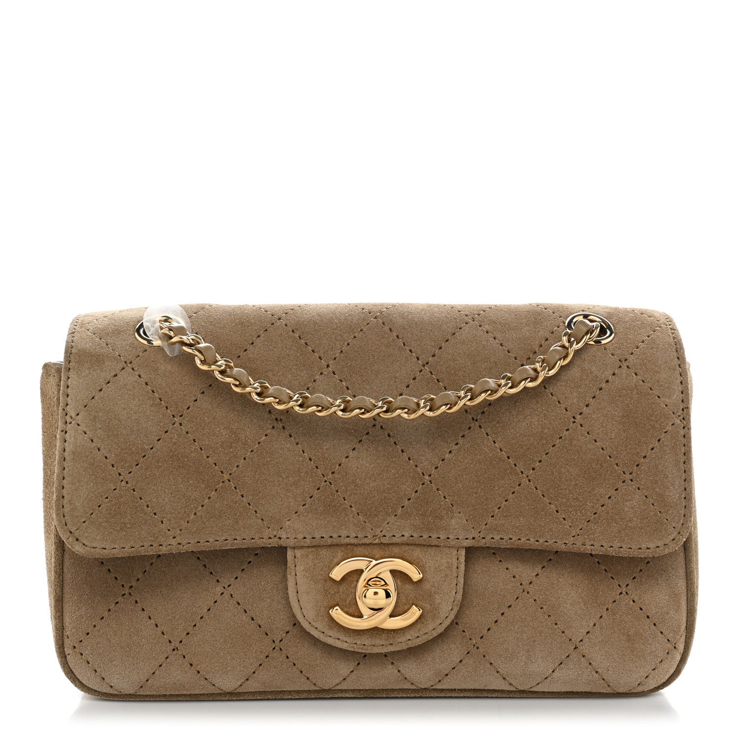 Chanel Suede Calfskin Mini Souplissimo Flap Dark Beige 1 of 11