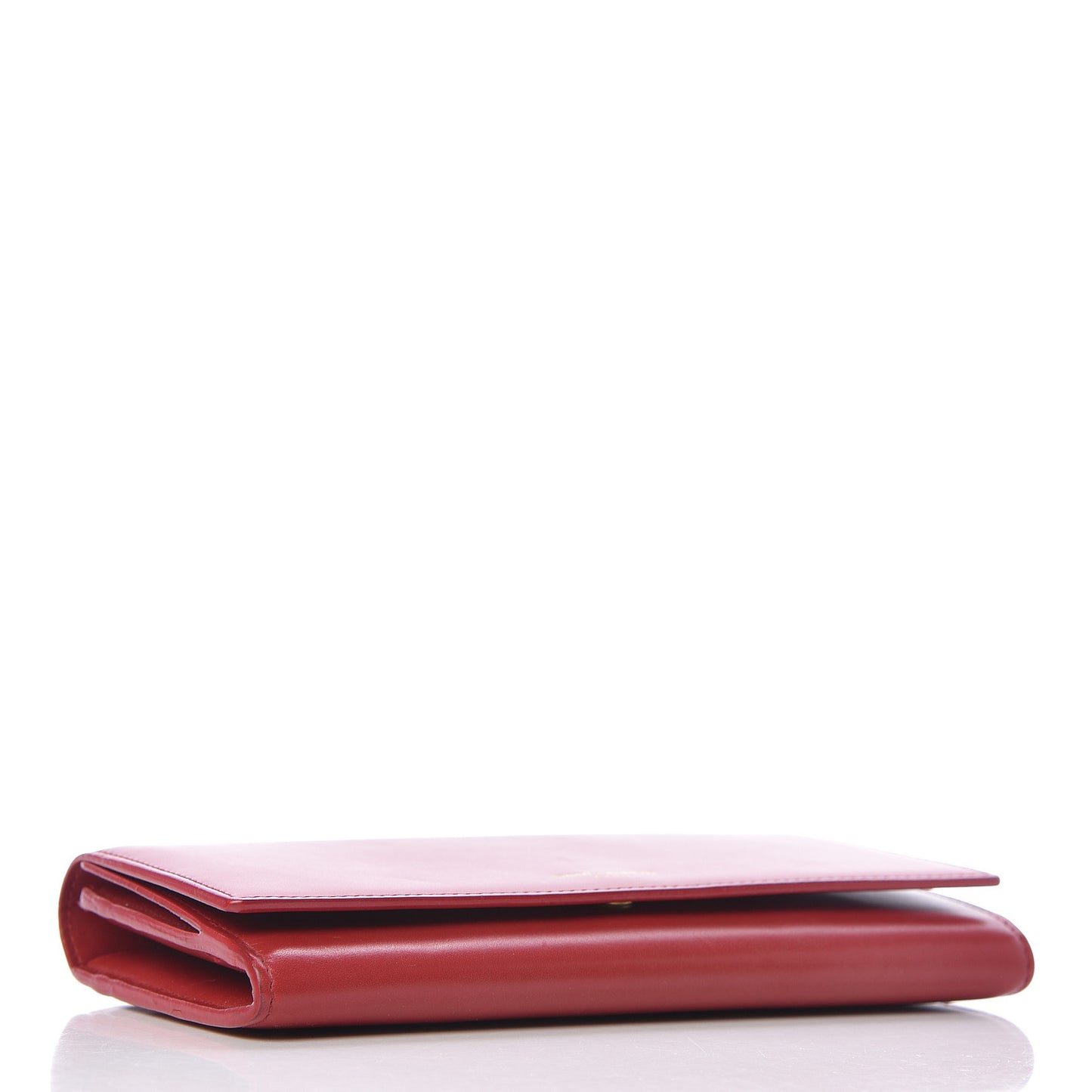 Calfskin Classic Large Marquage Flap Wallet Red