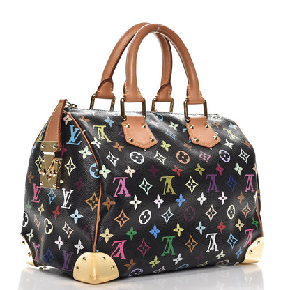 Louis Vuitton Monogram Multicolor Speedy 30 Black 3 of 7
