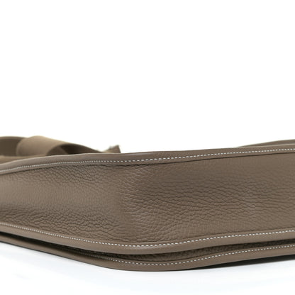 Hermes Taurillon Clemence Evelyne III PM Etoupe 4 of 10