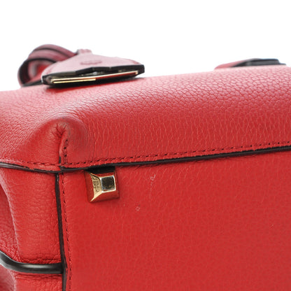 MCM Grained Calfskin Mini Milla Tote Red 10 of 15