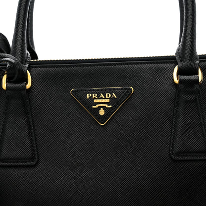 Prada Saffiano Small Galleria Double Zip Tote Black 8 of 12