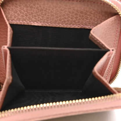 Gucci Monogram Dollar Calfskin Zip Around French Flap Wallet Beige Ebony Soft Pink 6 of 11