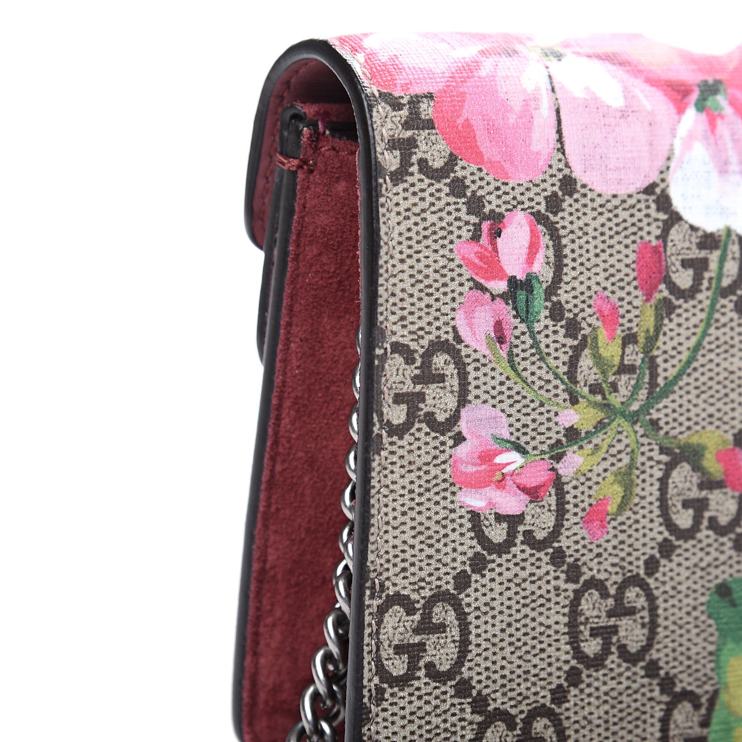 Gucci GG Supreme Monogram Blooms Super Mini Dionysus Shoulder Bag Beige Multicolor Dry Rose 7 of 12
