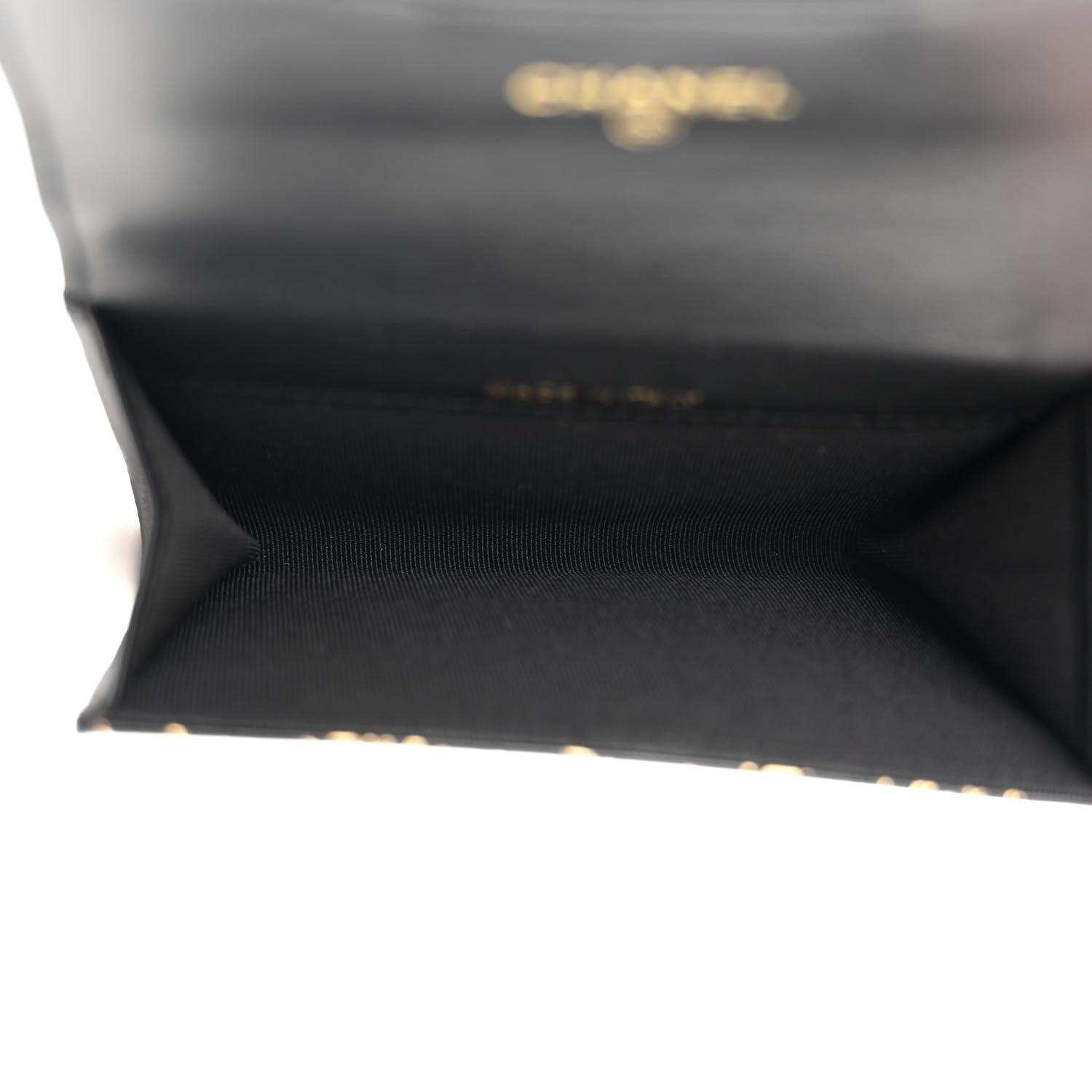 Chanel Calfskin Crocodile Embossed Graffiti 2.55 Cocodile Reissue Flap Card Holder Black Gold 5 of 9