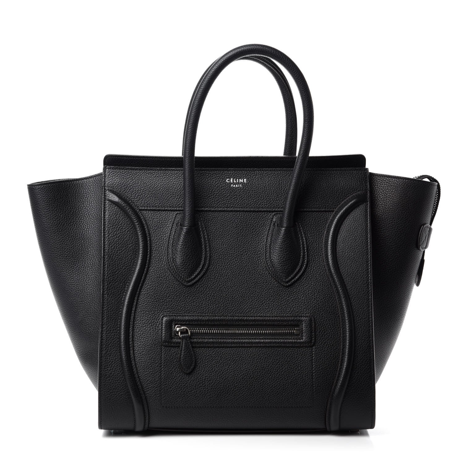 Celine Drummed Calfskin Mini Luggage Black 1 of 14