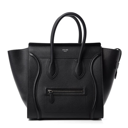 Celine Drummed Calfskin Mini Luggage Black 1 of 14