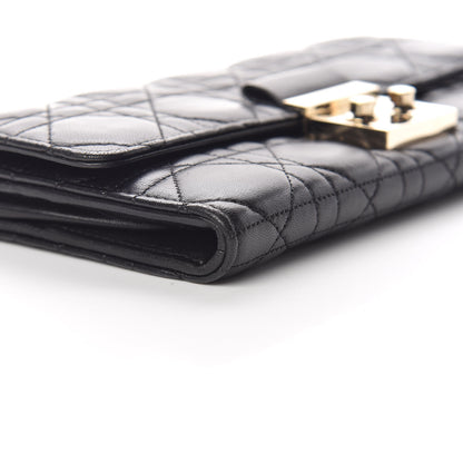 Christian Dior Lambskin Cannage Miss Dior Chain Wallet Black 9 of 10