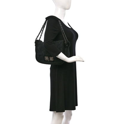 Chanel Shearling Quilted Mademoiselle Flap Black 2 of 9