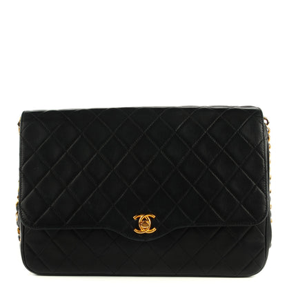 Chanel Lambskin Quilted Medium Single Flap Black 1 of 9
