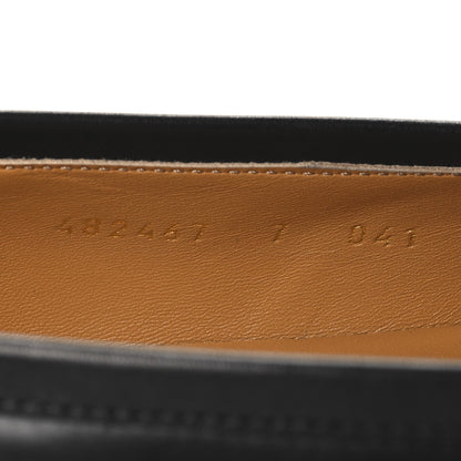 Gucci Calfskin Horsebit Mens Jordaan Loafers 7 Black 7 of 10