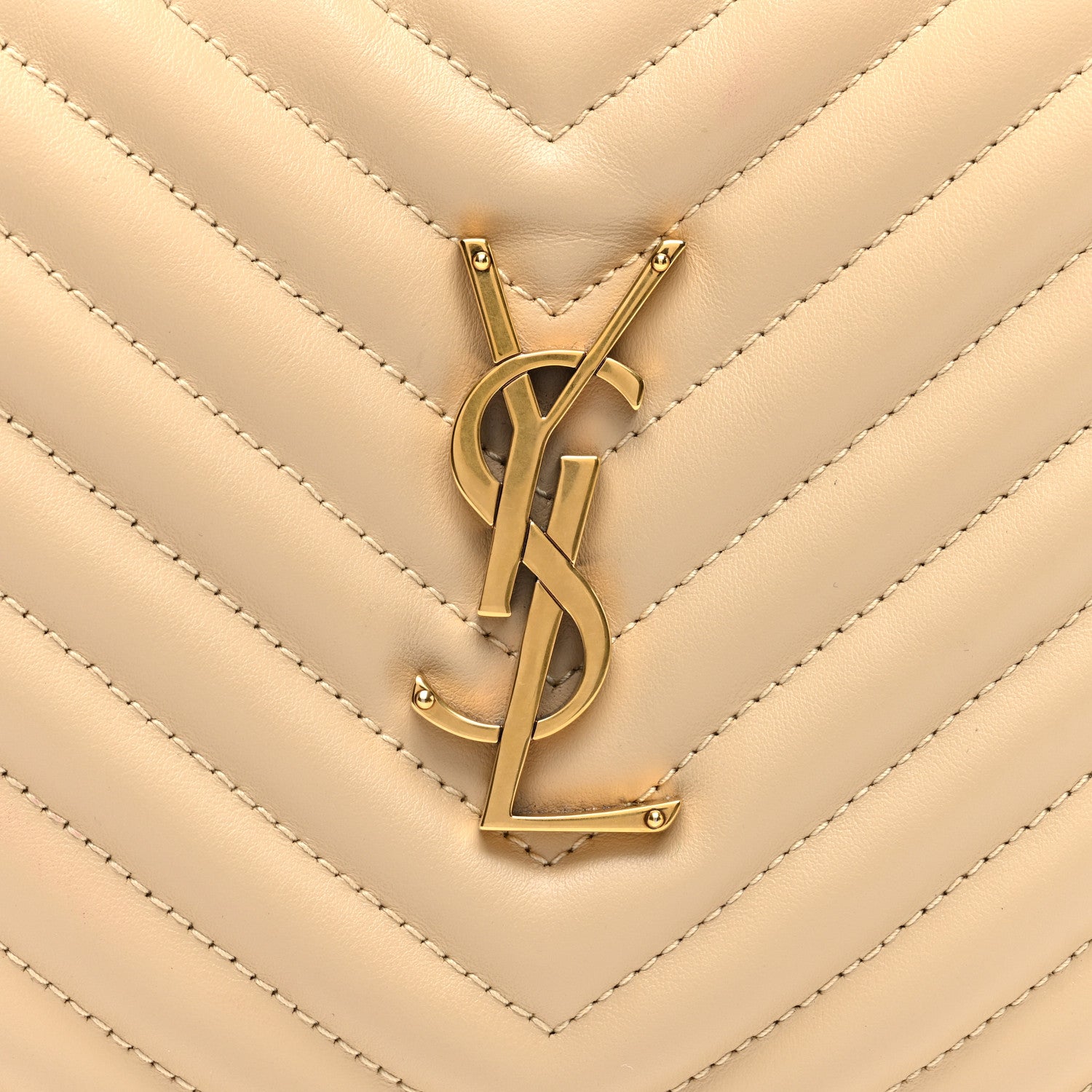 Saint Laurent Calfskin Matelasse Monogram Lou Camera Bag Avorio 7 of 9
