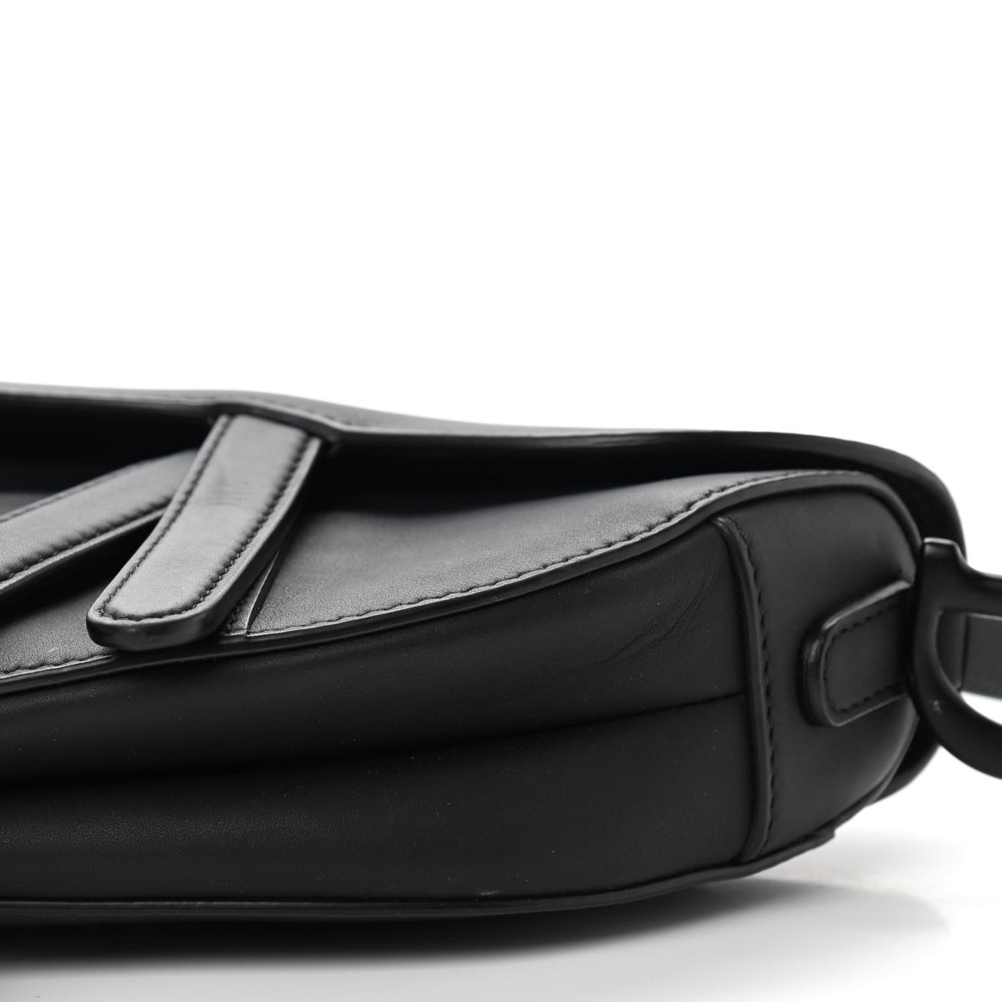 Ultra Matte Calfskin Mini Saddle Bag Black