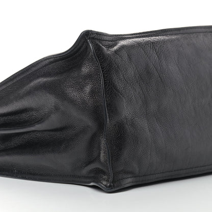 Prada Glace Calfskin Etiquette Shopping Bag Black Astrale 10 of 17