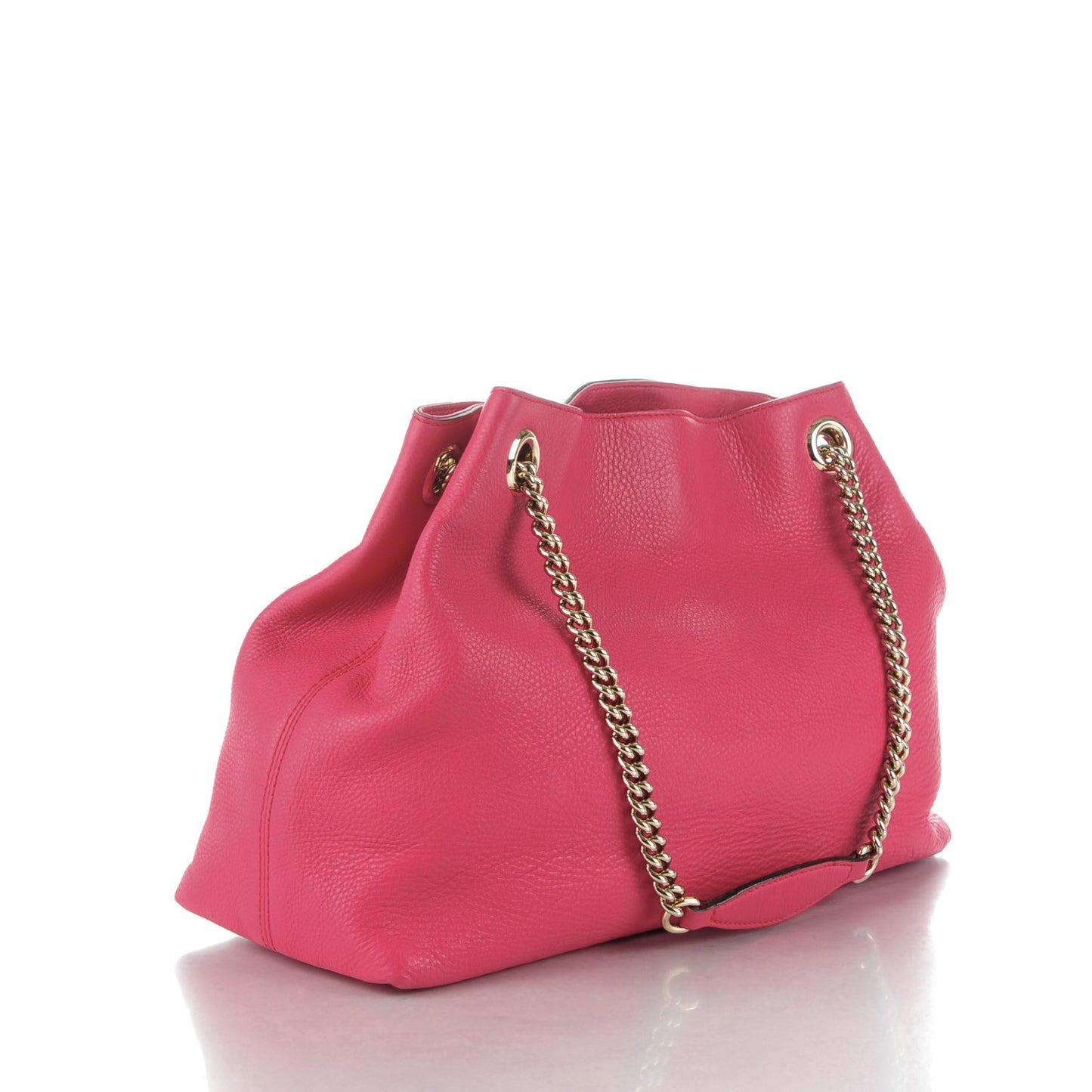 Cellarius Calfskin Medium Soho Chain Shoulder Bag Bright Bouganville