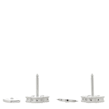 Van Cleef & Arpels 18K White Gold Mother of Pearl Sweet Alhambra Earrings 3 of 5