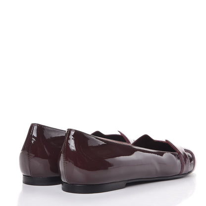Hermes Patent Epsom Nice Ballerina Flats 38 Bordeaux 4 of 8