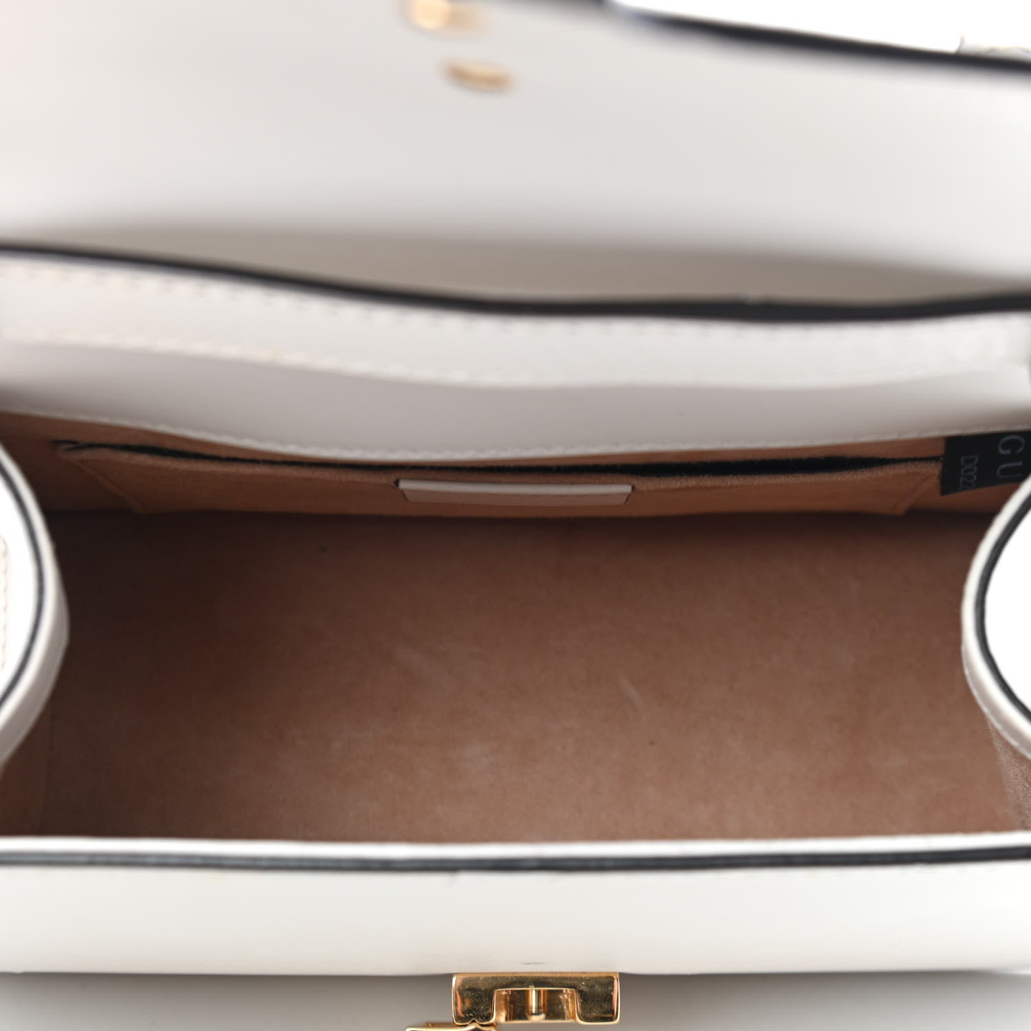 Gucci Calfskin Mini Sylvie Top Handle Bag White 5 of 6
