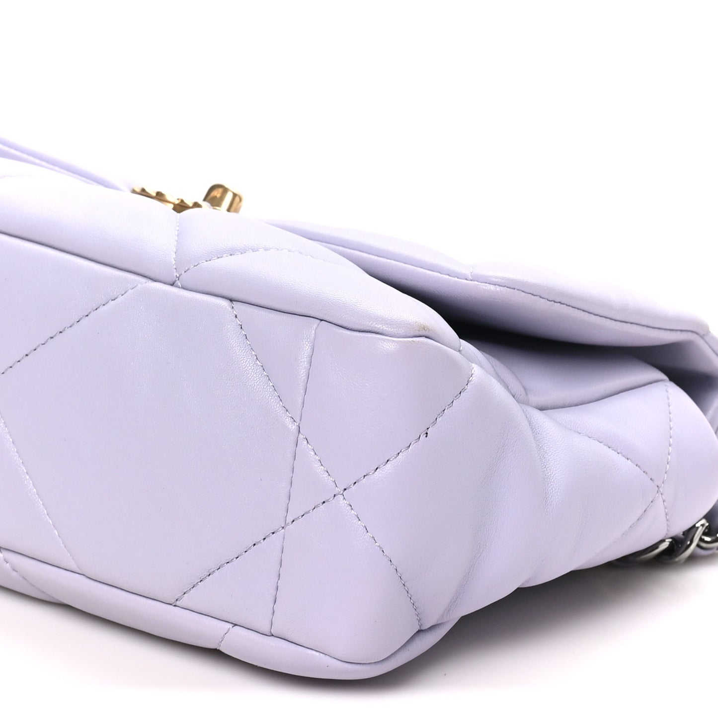 Lambskin Quilted Medium Chanel 19 Flap Light Purple