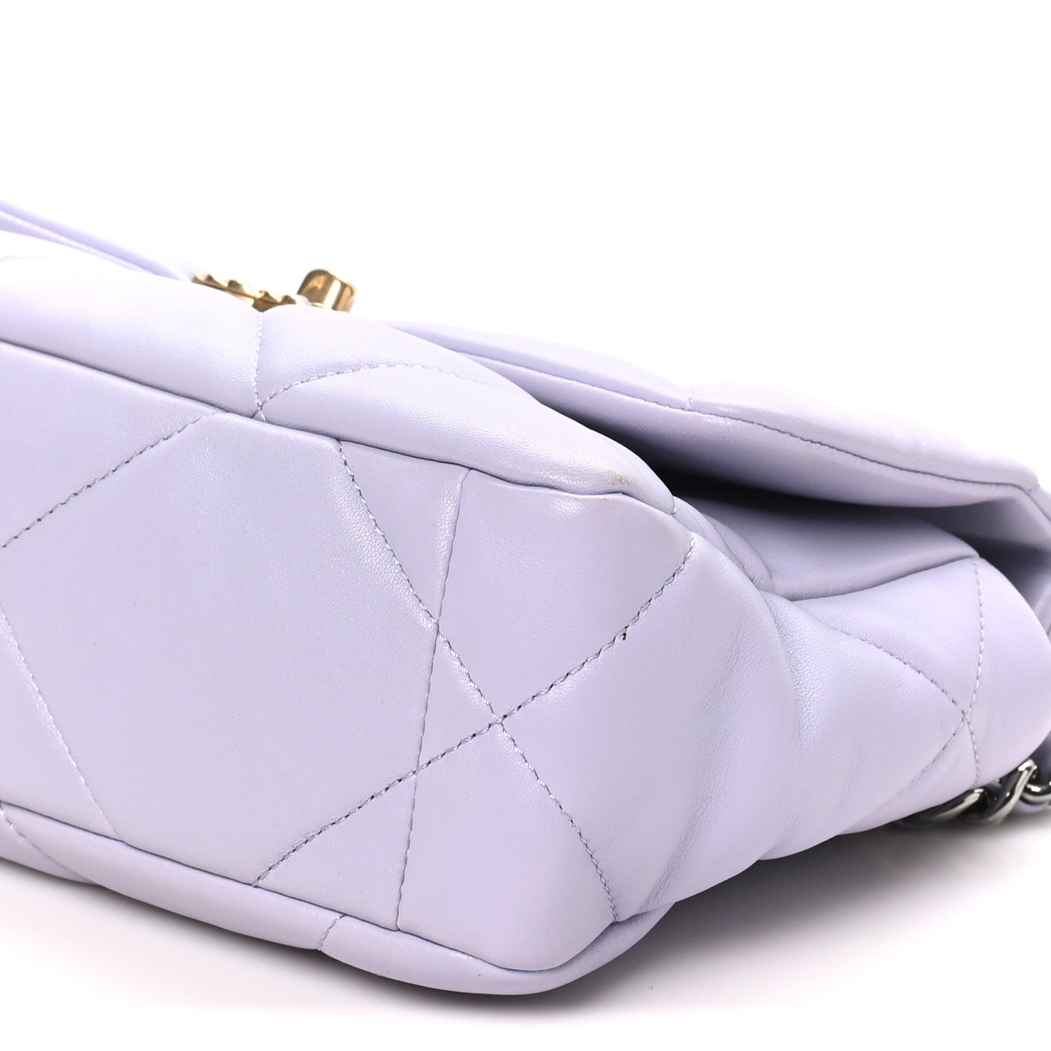 Chanel Lambskin Quilted Medium Chanel 19 Flap Light Purple 9 of 9