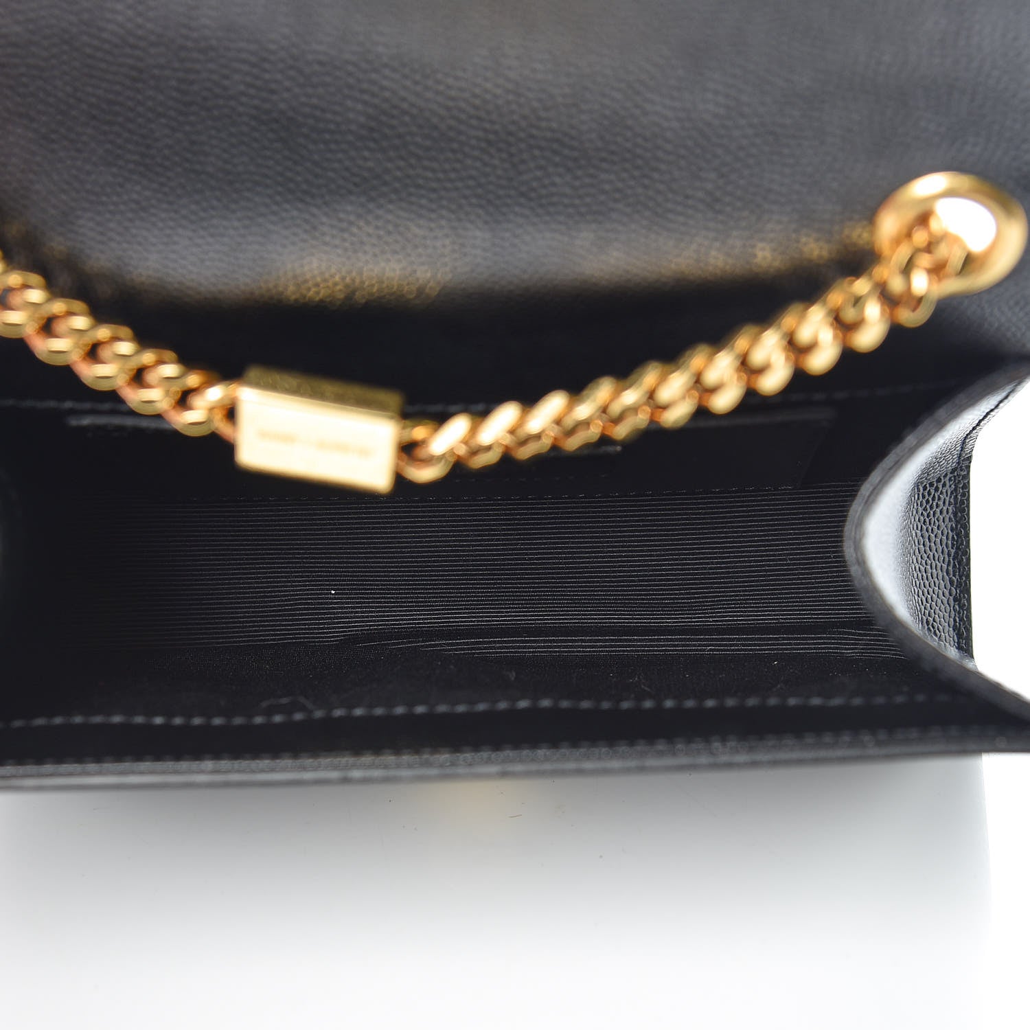 Saint Laurent Grain De Poudre Small Monogram Kate Satchel Black 5 of 8
