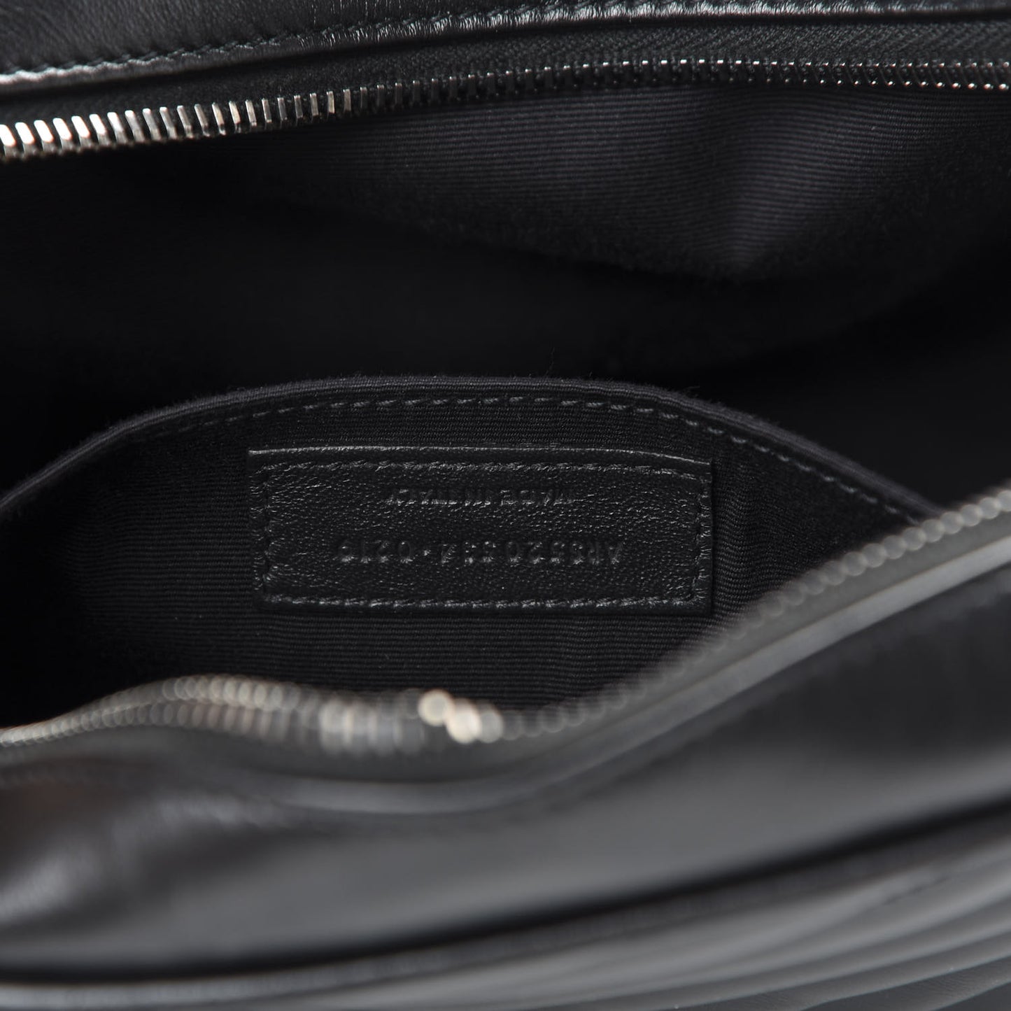 Calfskin Matelasse Monogram Lou Camera Bag Black