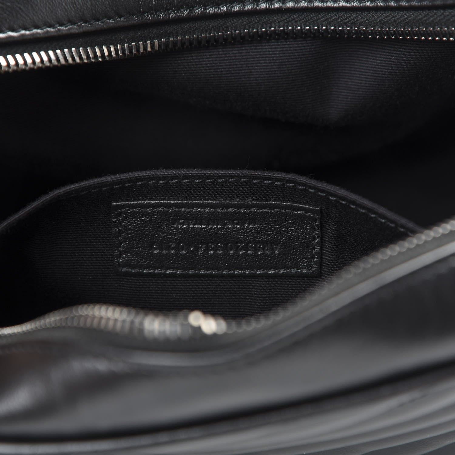 Saint Laurent Calfskin Matelasse Monogram Lou Camera Bag Black 6 of 9