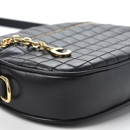 Celine Calfskin Quilted Small C Charm Bag Black 5 of 10