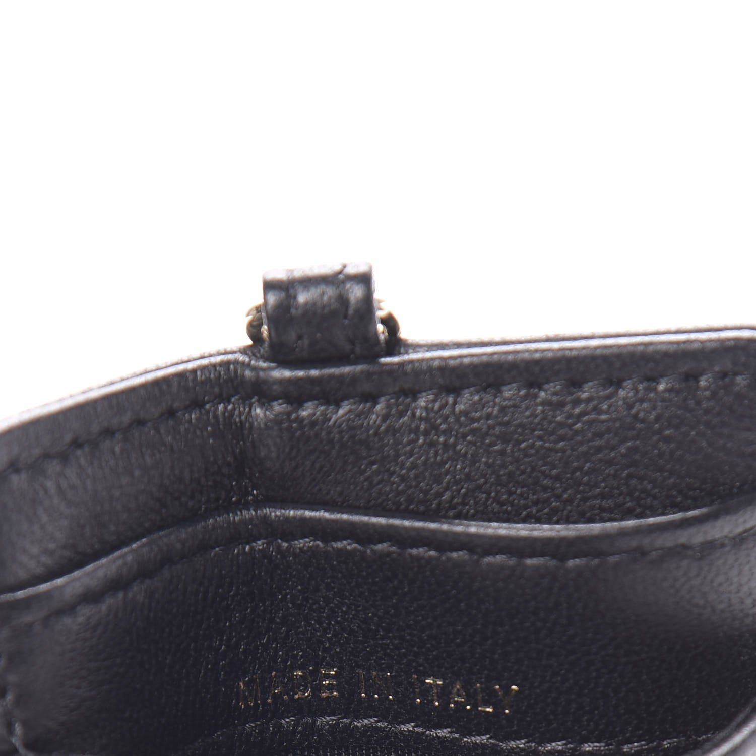 Chanel Lambskin Quilted Card Holder On Chain Black 4 of 7