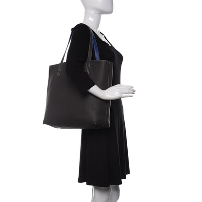 Hermes Taurillon Clemence Double Sens 36 Reversible Tote Graphite Bleu Electrique 2 of 15