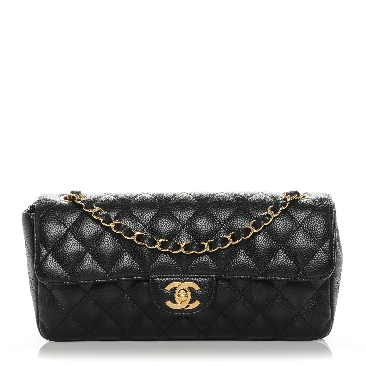 Caviar Quilted East West Flap Black