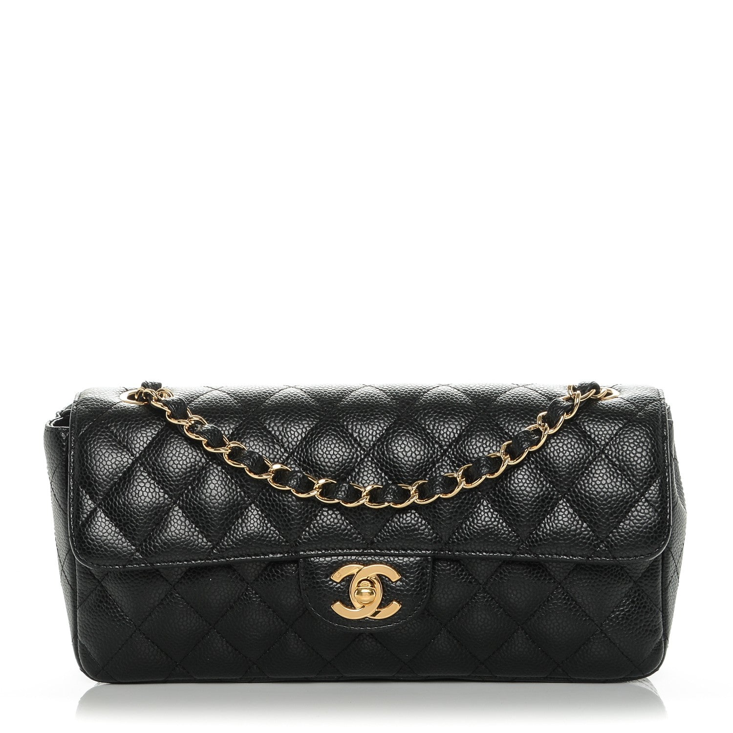 Chanel Caviar Quilted East West Flap Black 1 of 7
