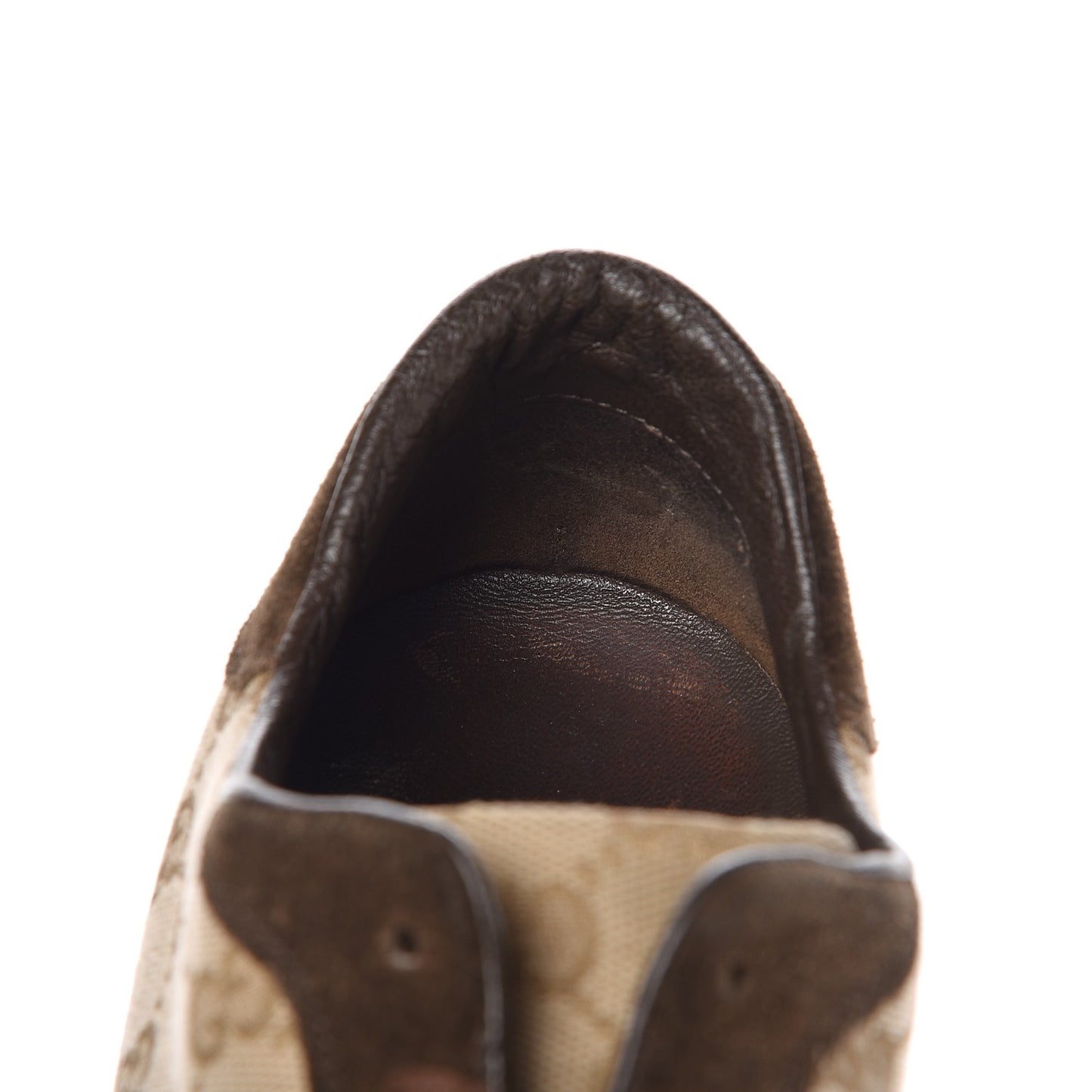 GG Monogram Suede Web Mens Sneakers 10 Brown
