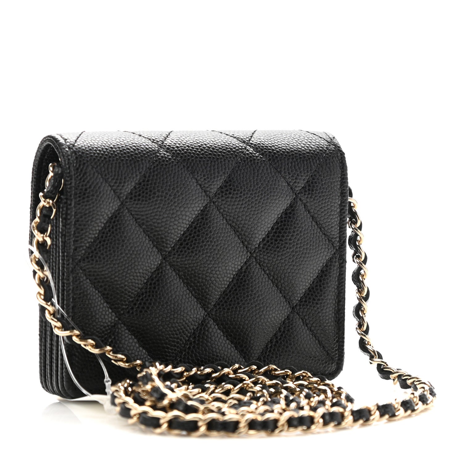 Chanel Caviar Quilted Flap Card Holder On Chain Black 3 of 8