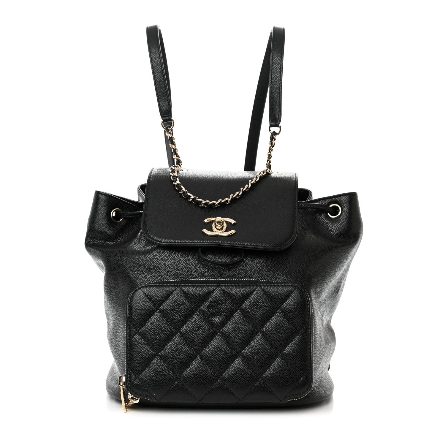 Caviar Quilted Business Affinity Backpack Black
