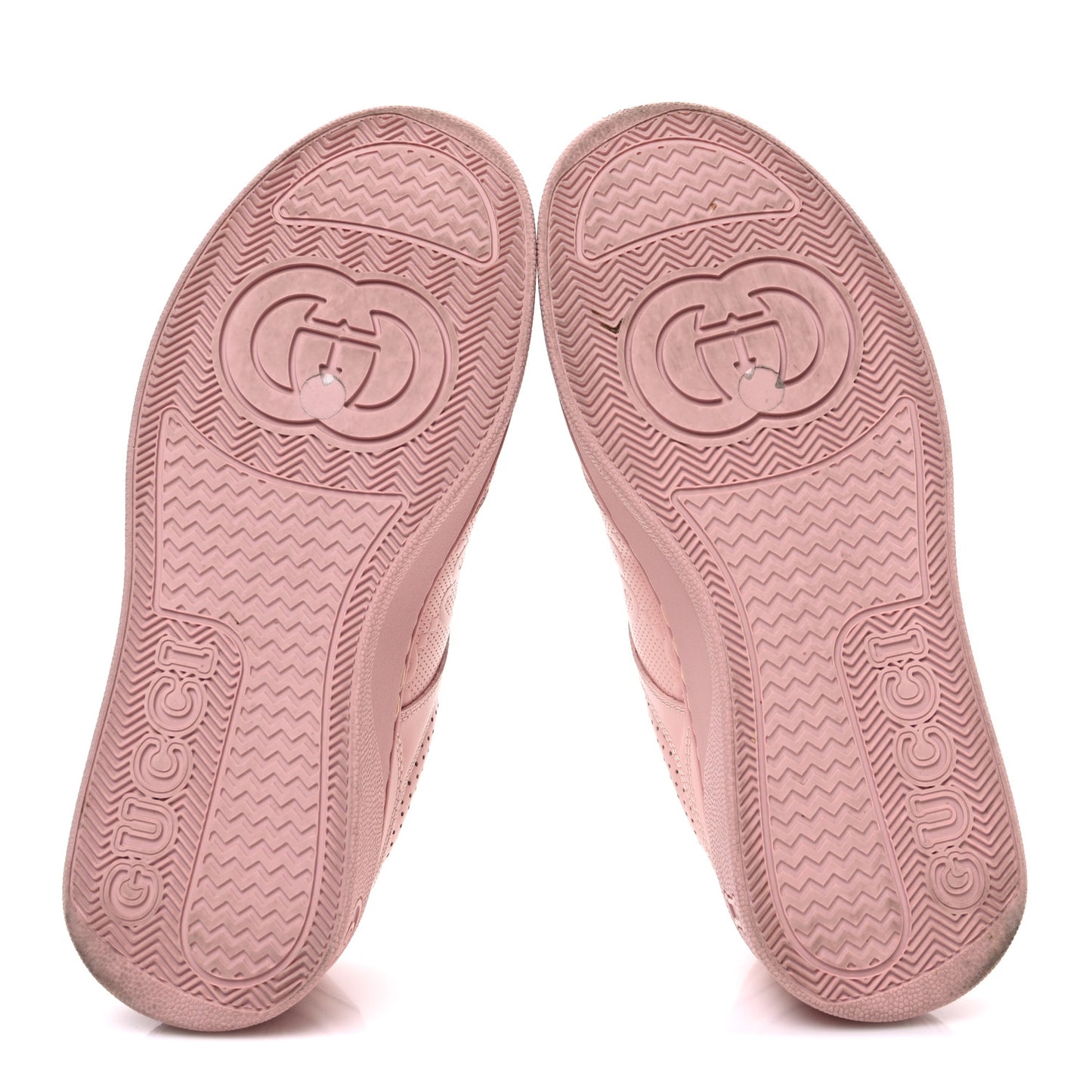 Calfskin GG Tennis Embossed Womens Platform 55mm Sneakers 35 Powder Pink